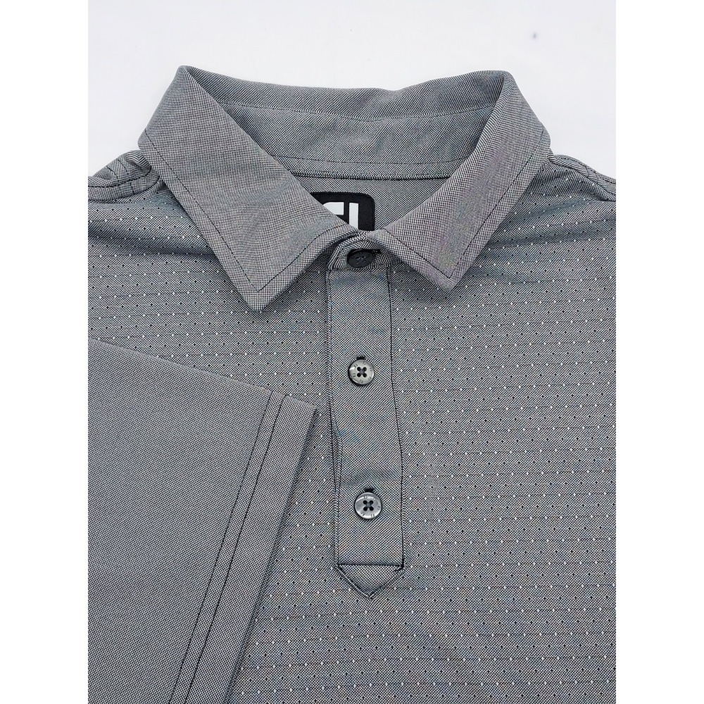 FootJoy Mens XL Gray Micro Dot Golf Polo Shirt Magnolia Green Golf‎ Club Logo